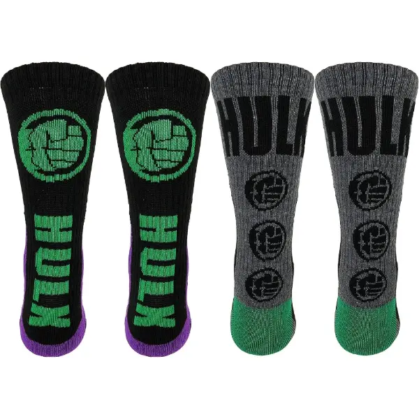 Confezione da due paia di calzini sportivi Marvel Hulk