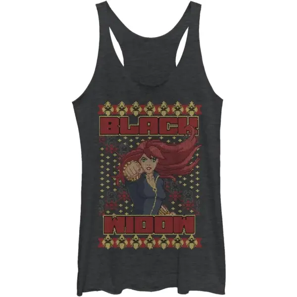 Marvel — Canotta Black Widow motivo maglia, taglio donna