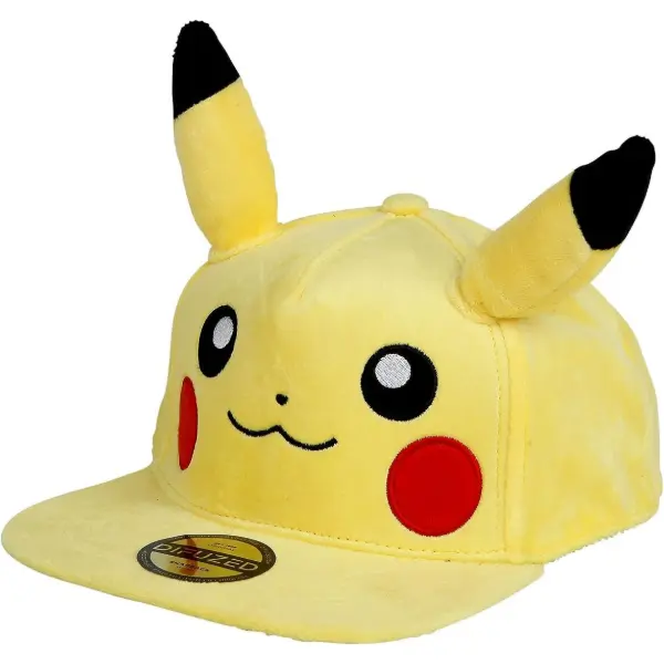 Cappello giallo Pokemon Pikachu unisex con orecchie