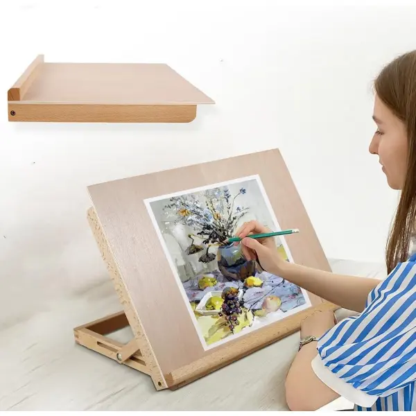 Cavalletto da tavolo formato A3 in legno di faggio per disegno e pittura