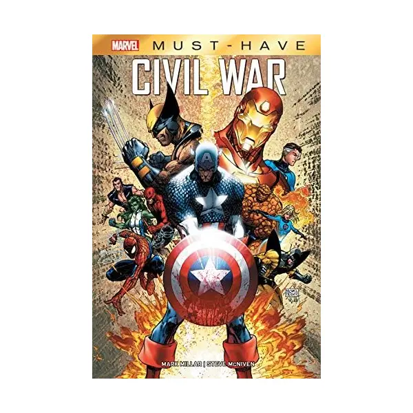 Volume cartonato Panini di Civil War, la saga Marvel