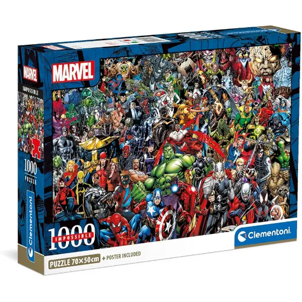 Clementoni — Puzzle Impossible Marvel, 1000 pezzi
