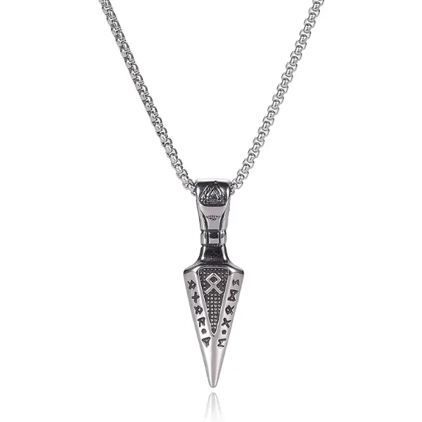 Collana da uomo con ciondolo a forma di freccia in acciaio inossidabile