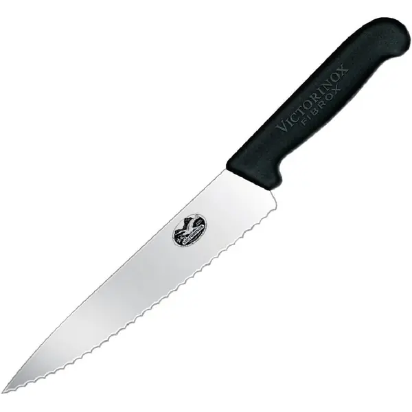 Coltello trinciante Victorinox Fibrox lama da 25 cm manico nero
