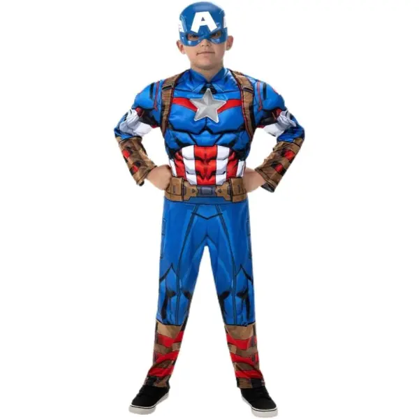 Costume Jazwares di Capitan America con tuta imbottita per bambino