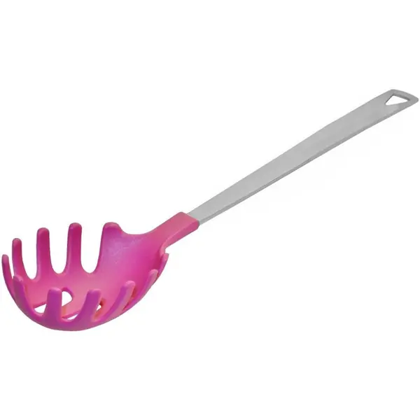 Cucchiaio per spaghetti in acciaio inox con denti per servire la pasta