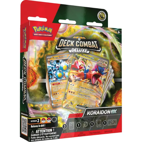 Deck Lotta Deluxe Pokemon Koraidon-ex con sessanta carte e accessori