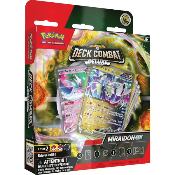 Deck Lotta Deluxe Pokemon Miraidon-ex con sessanta carte e accessori da gioco