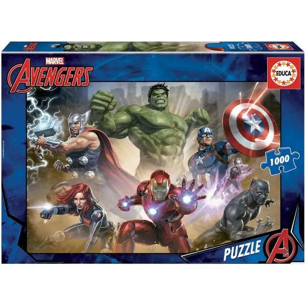 Educa — Puzzle Avengers, 1000 pezzi con colla inclusa