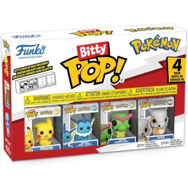 Confezione Funko Bitty Pop Pokemon da quattro mini figure con Pikachu