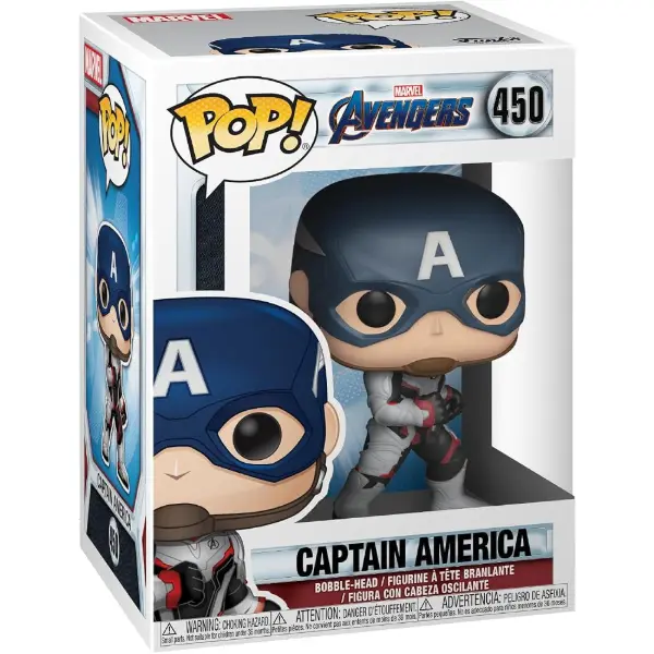 Funko Pop! Bobble-Head di Capitan America nella tuta di Avengers: Endgame