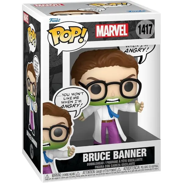 Funko Pop! di Bruce Banner e Hulk nella versione Don't Make Me Angry