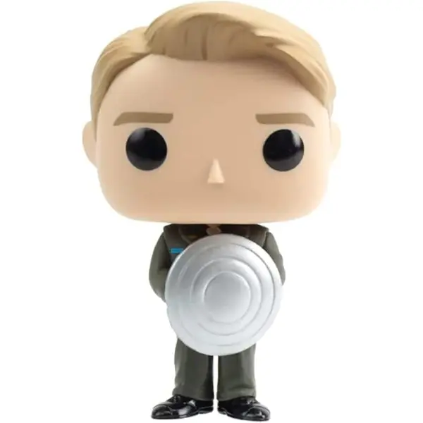 Funko Pop! di Capitan America con lo scudo prototipo triangolare metallizzato