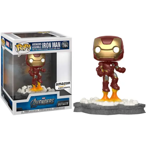 Funko Pop Deluxe Marvel Avengers di Iron Man nella serie Assemble