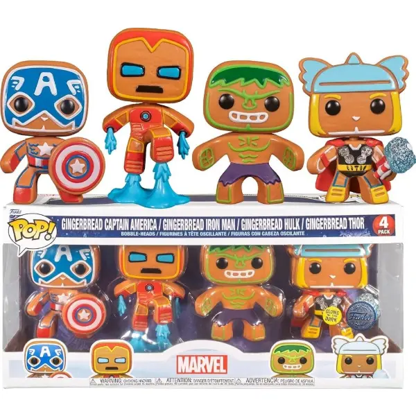 Funko Pop! — Pack da 4 Avengers, edizione fosforescente