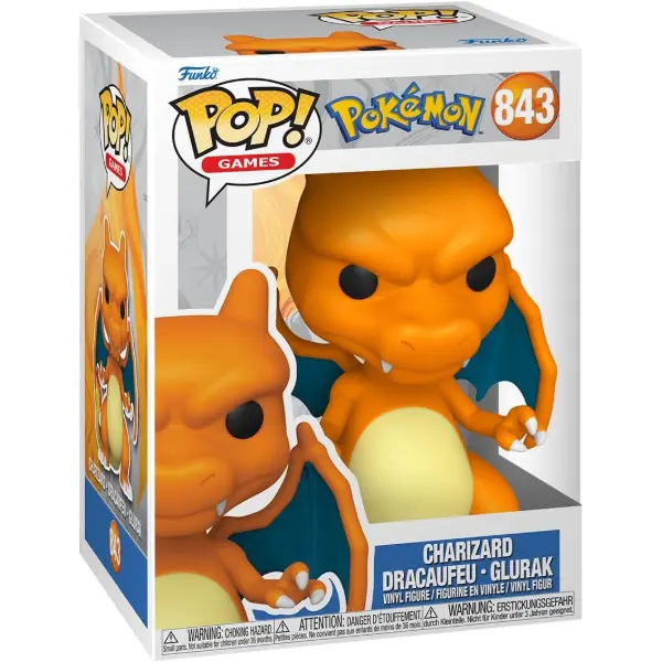 Funko Pop Pokemon Charizard in vinile nella scatola da collezione