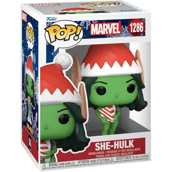 Funko Pop! di She-Hulk in versione natalizia della linea Holiday