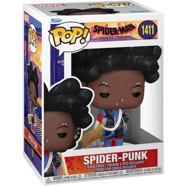 Funko Pop di Spider-Punk senza maschera dal film Across the Spider Verse