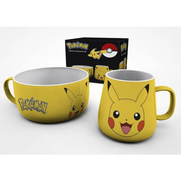 Set colazione ufficiale GB Eye Pokemon Pikachu con tazza e ciotola