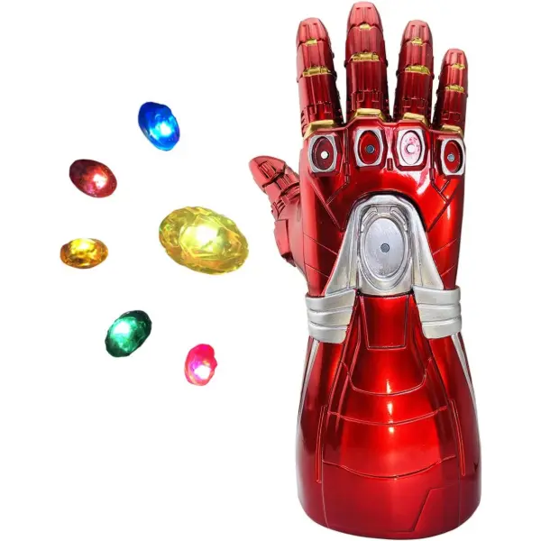 Guanto LED di Iron Man con gemme magnetiche