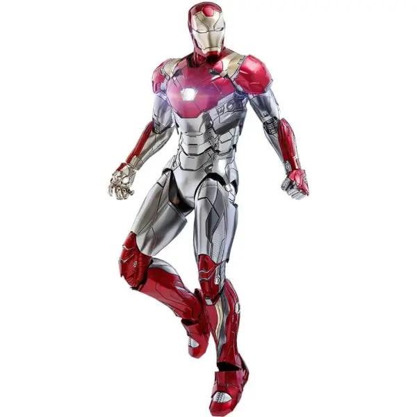 Figura Hot Toys di Iron Man Mark XLVII da Spider-Man Homecoming alta trentadue centimetri