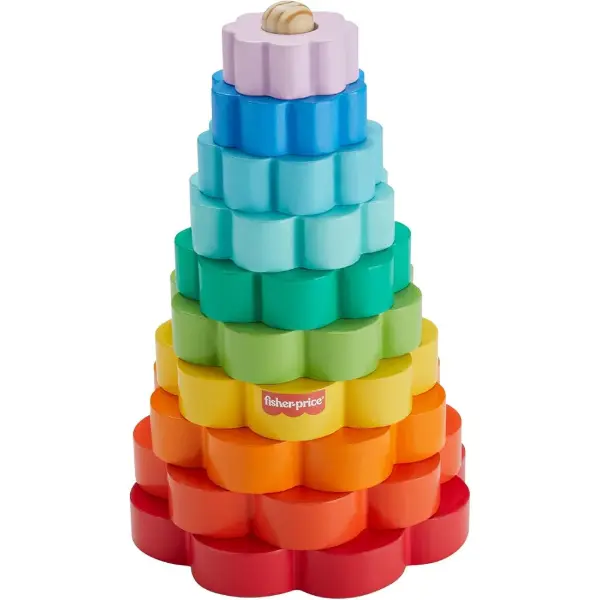 Fisher-Price Impilatore Anelli in Legno giocattolo per bambini