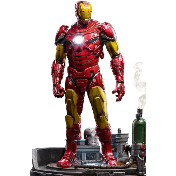 Statuetta Iron Studios Deluxe Art Scale di Iron Man Unleashed da ventitre centimetri