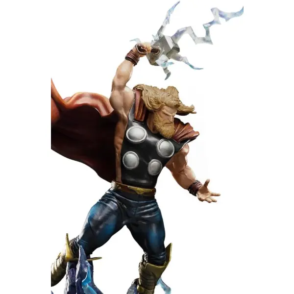 Statua da collezione Iron Studios di Thor con diorama del guanto dell infinito