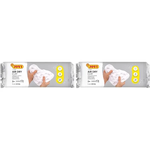 Pasta da modellare autoindurente Jovi Air Dry bianca da 1 kg a base di argilla
