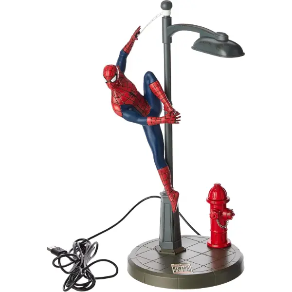 Lampada da scrivania di Spiderman a forma di lampione per la cameretta
