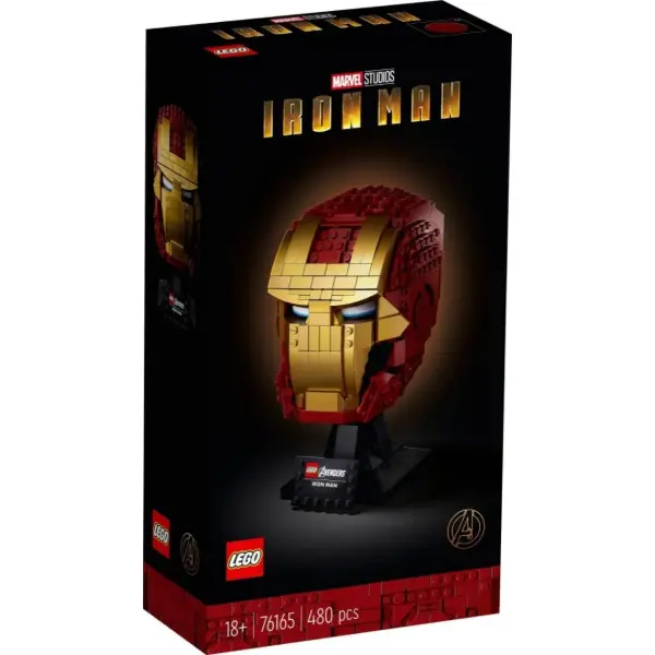 Set LEGO 76165 Marvel Super Heroes con il casco di Iron Man da esporre