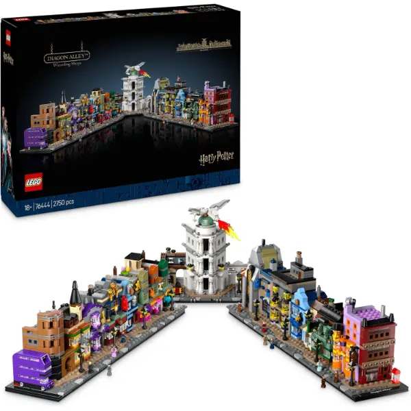 Set LEGO Harry Potter con i negozi di Diagon Alley in miniatura da esposizione