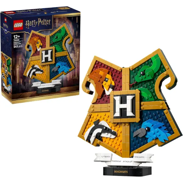 Set LEGO Harry Potter dello stemma delle case di Hogwarts in wall art tridimensionale