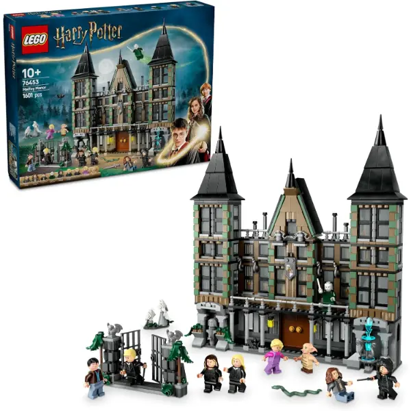 Set LEGO Harry Potter di Villa Malfoy con interni e minifigure