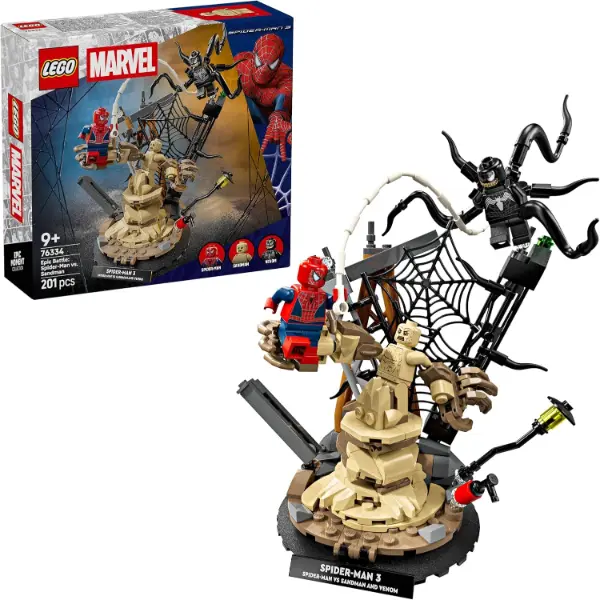 Set LEGO Marvel della battaglia epica tra Spider-Man e Sandman