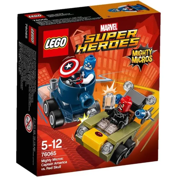 Set LEGO Mighty Micros 76065 con Capitan America e Teschio Rosso