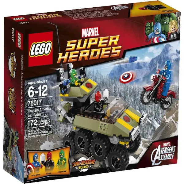 Set LEGO Super Heroes 76017 Capitan America contro Hydra con minifigure