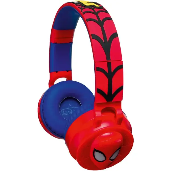Cuffie Bluetooth Lexibook di Spiderman con effetti luminosi e limitazione del volume