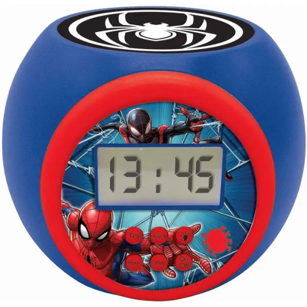 Sveglia Lexibook di Spider-Man con proiettore funzione snooze e luce notturna