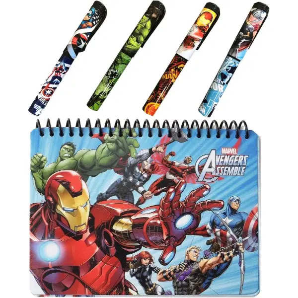 Marvel Avengers — Libro per autografi con copertina rigida e 4 penne