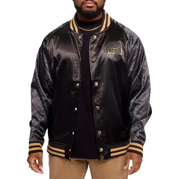 Giacca bomber in raso Loungefly per l'85° anniversario Marvel