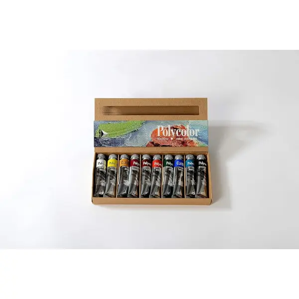 Maimeri, scatola con 10 tubi da 20 ml di colori acrilici assortiti