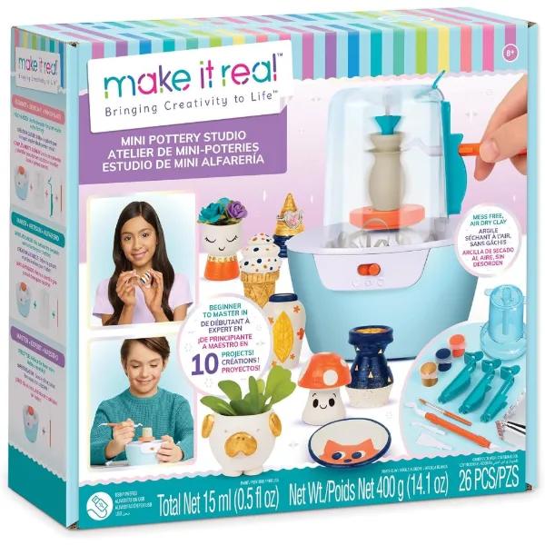 Confezione Make It Real tornio per mini ceramiche kit creativo