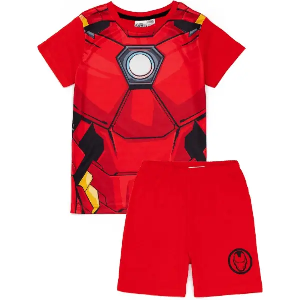 Pigiama estivo Marvel Iron Man per ragazzo con t-shirt e pantaloncini in cotone