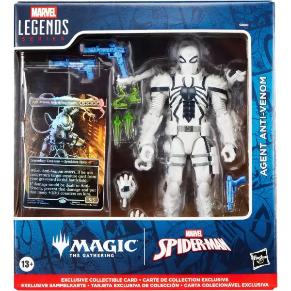 Action figure Marvel Legends dell Agente Anti-Venom in bianco e nero