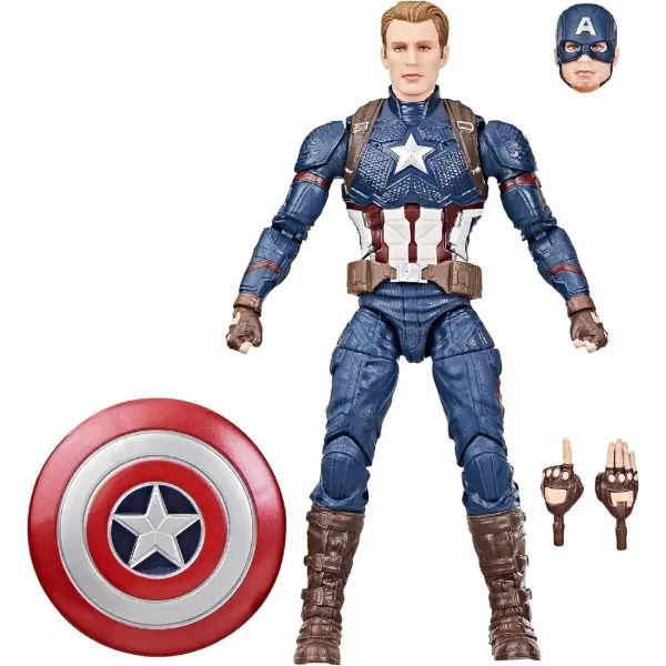 Action figure snodabile Marvel Legends di Capitan America da 15 cm con scudo