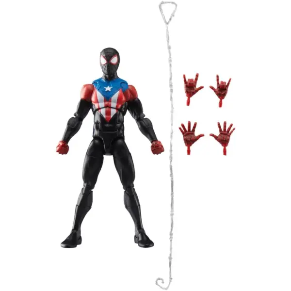 Action figure Marvel Legends Gamerverse di Miles Morales con tuta Boricua