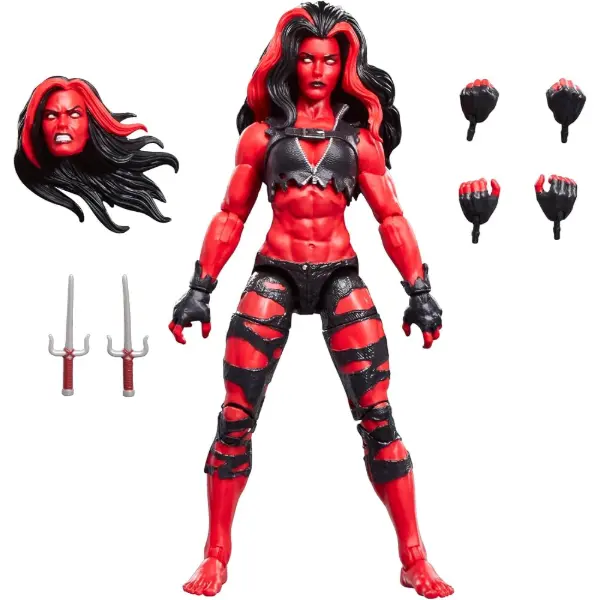Action figure Marvel Legends di Red She-Hulk in scala da 15 cm