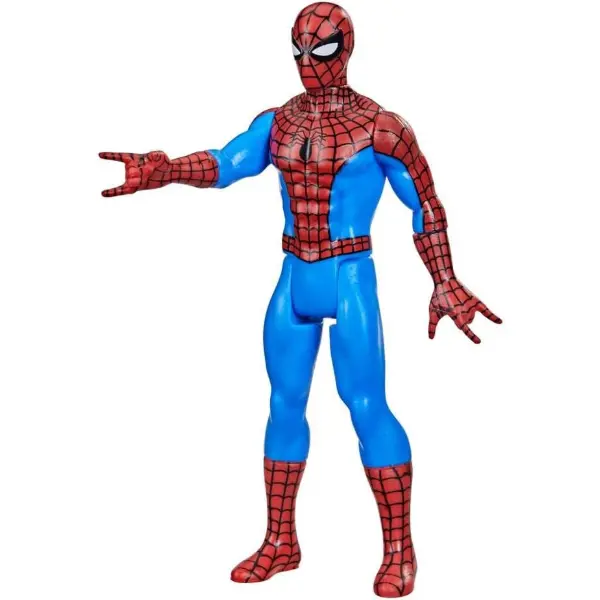 Action figure Marvel Legends Retro 375 di Spider-Man da nove centimetri e mezzo in blister vintage