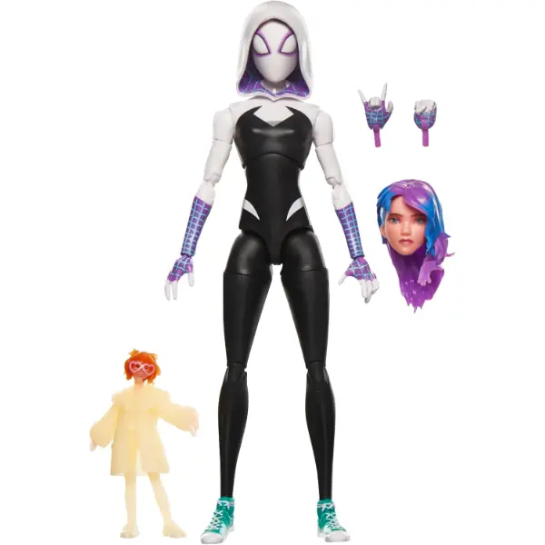 Action figure Marvel Legends di Spider-Gwen con cappuccio ispirata al film